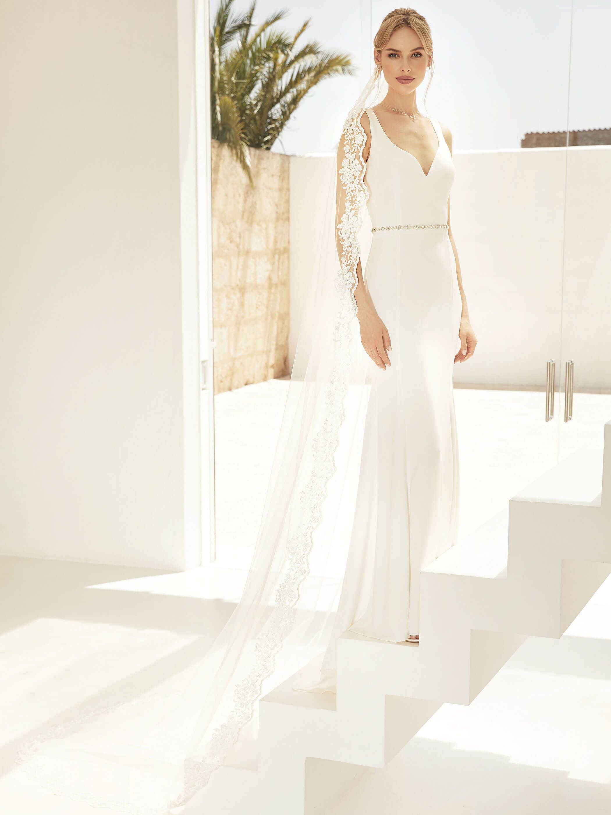 LACE EDGED VEIL S424