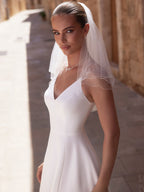 GLASS BEADED EDGE VEIL S523