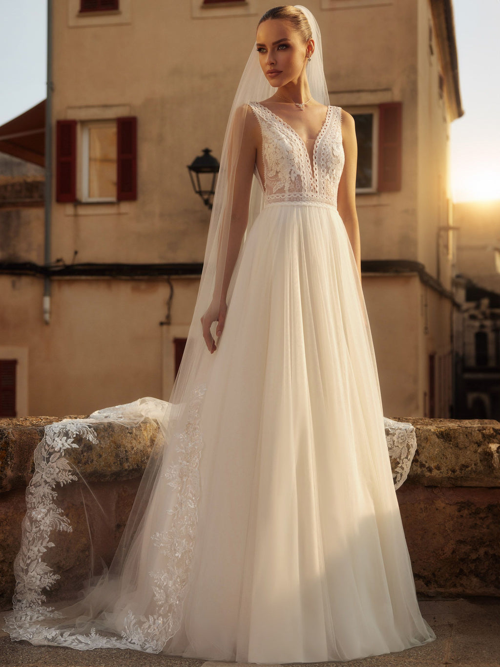 LACE EDGED VEIL S473