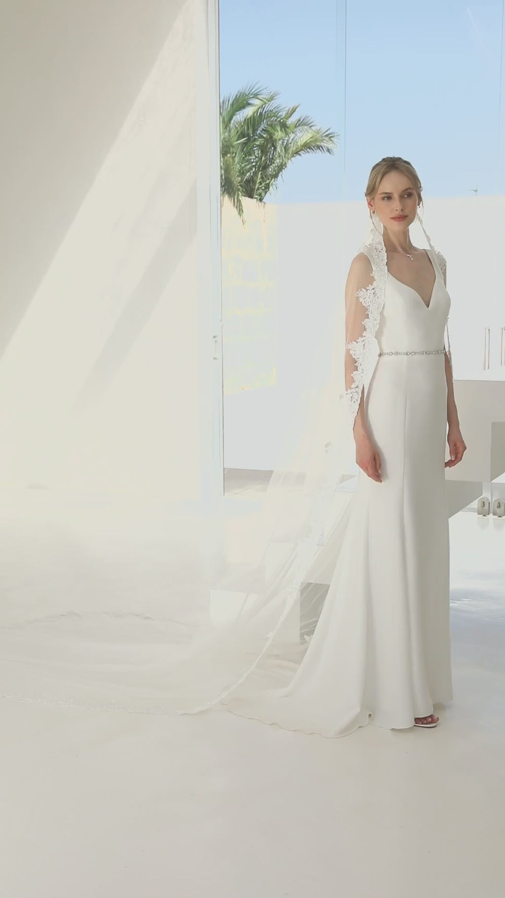 LACE EDGED VEIL S425