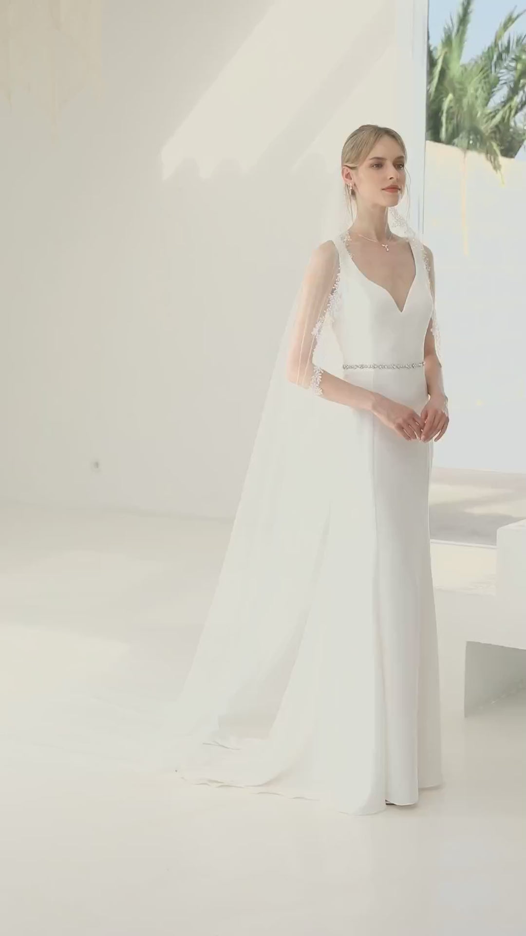 LACE EDGED VEIL S449