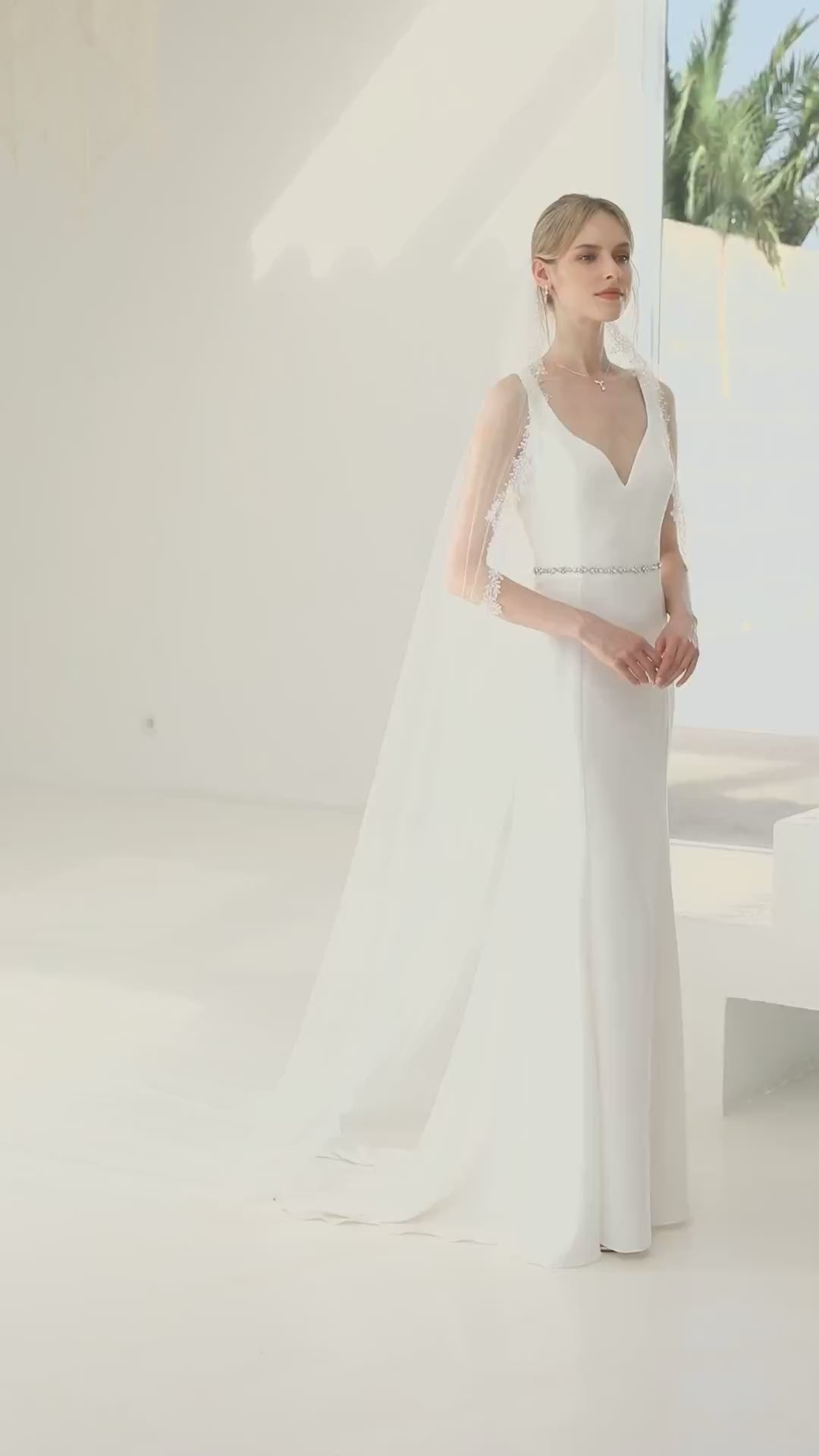 LACE EDGED VEIL S449