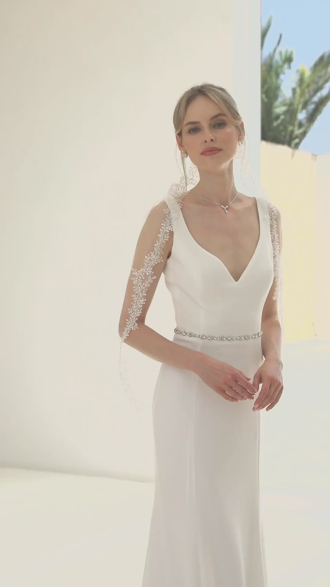 LACE EDGED VEIL S429