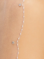 GLASS BEADED EDGE VEIL S154