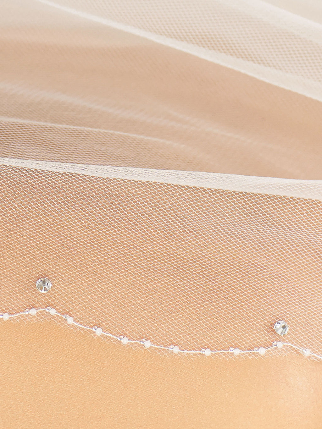 GLASS BEADED EDGE VEIL S203
