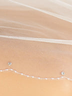 GLASS BEADED EDGE VEIL S203