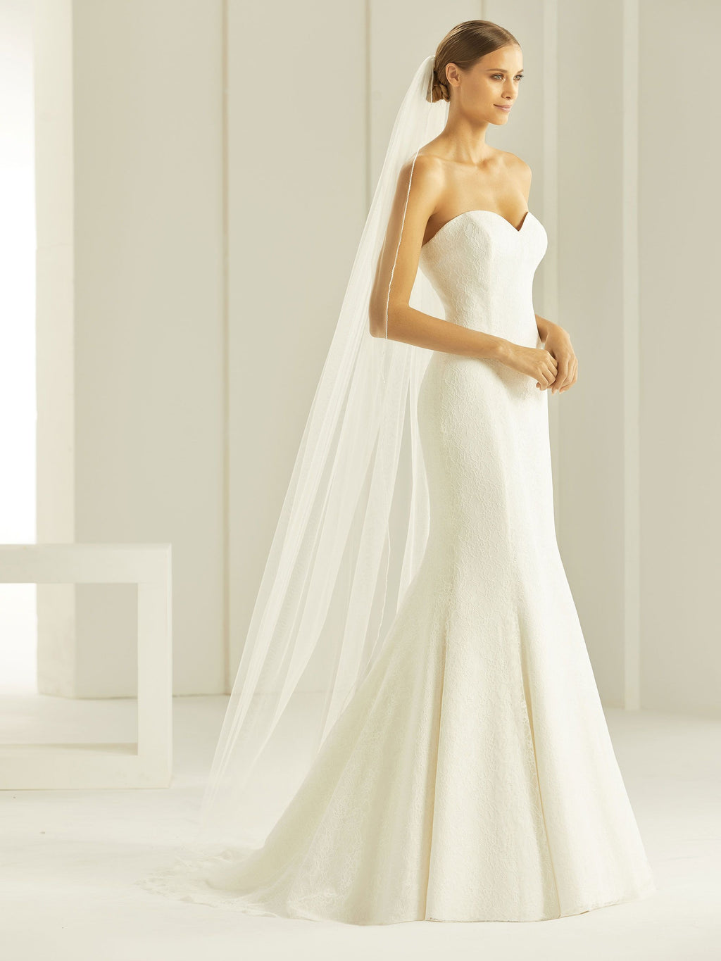 GLASS BEADED EDGE VEIL S260