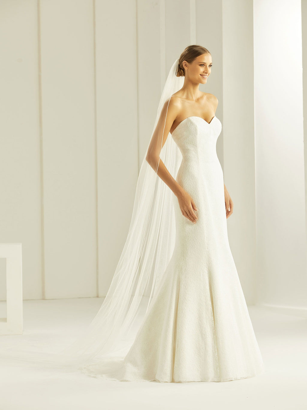 GLASS BEADED EDGE VEIL S305